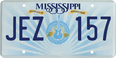 MS license plate JEZ157