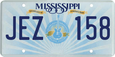 MS license plate JEZ158