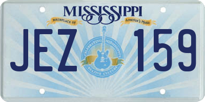 MS license plate JEZ159
