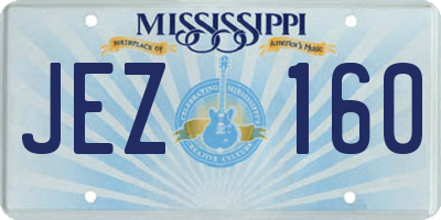 MS license plate JEZ160