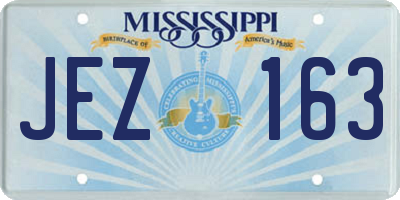 MS license plate JEZ163