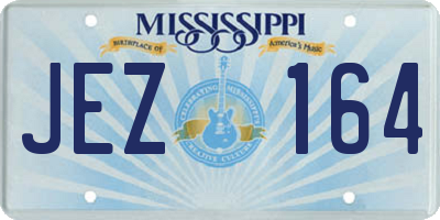 MS license plate JEZ164