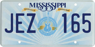 MS license plate JEZ165