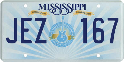 MS license plate JEZ167