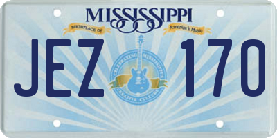 MS license plate JEZ170