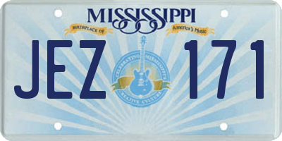 MS license plate JEZ171