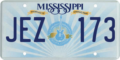 MS license plate JEZ173