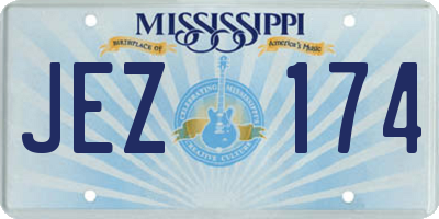MS license plate JEZ174