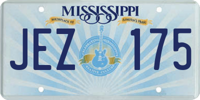 MS license plate JEZ175