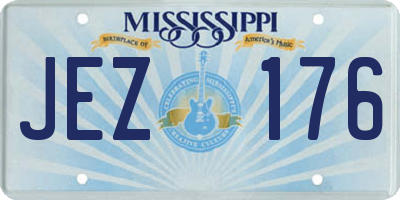 MS license plate JEZ176
