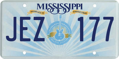 MS license plate JEZ177