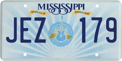 MS license plate JEZ179