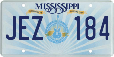 MS license plate JEZ184