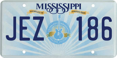 MS license plate JEZ186