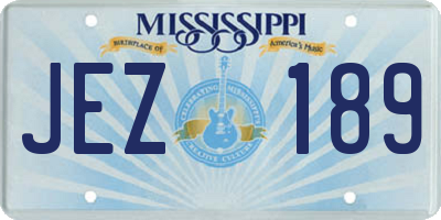 MS license plate JEZ189