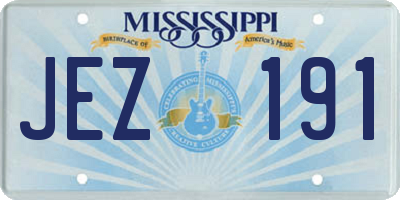 MS license plate JEZ191