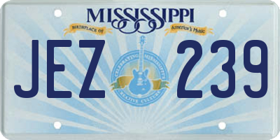 MS license plate JEZ239