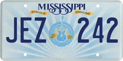 MS license plate JEZ242