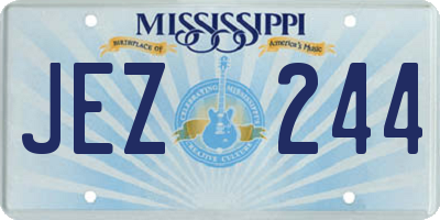 MS license plate JEZ244
