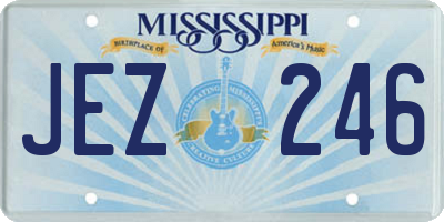 MS license plate JEZ246