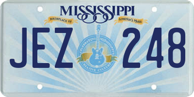 MS license plate JEZ248