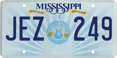 MS license plate JEZ249