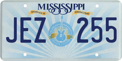 MS license plate JEZ255