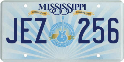 MS license plate JEZ256