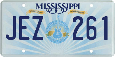 MS license plate JEZ261