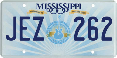 MS license plate JEZ262