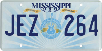 MS license plate JEZ264