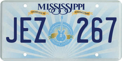MS license plate JEZ267