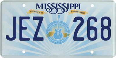 MS license plate JEZ268