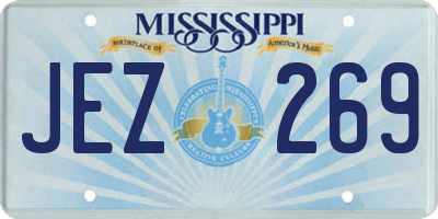 MS license plate JEZ269