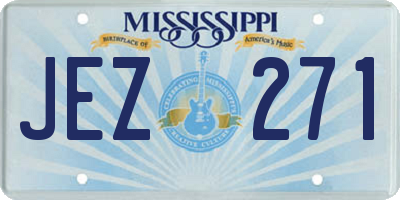 MS license plate JEZ271