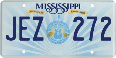 MS license plate JEZ272
