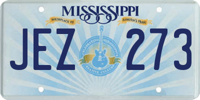 MS license plate JEZ273