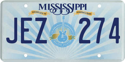 MS license plate JEZ274
