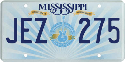 MS license plate JEZ275