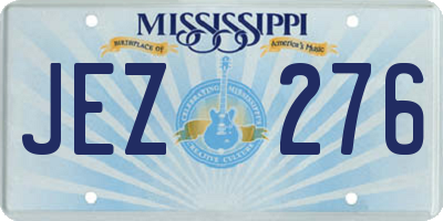 MS license plate JEZ276