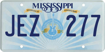 MS license plate JEZ277