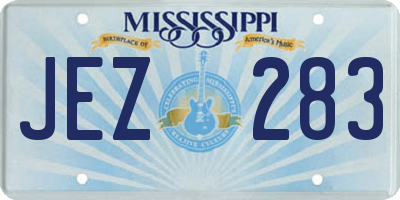 MS license plate JEZ283