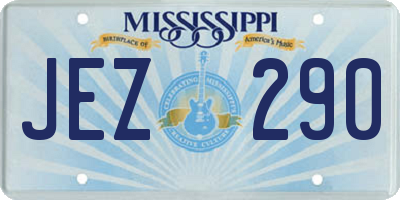 MS license plate JEZ290