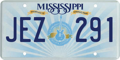 MS license plate JEZ291