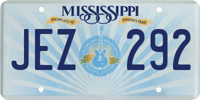 MS license plate JEZ292
