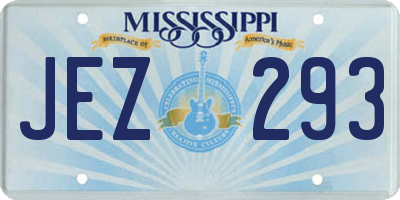 MS license plate JEZ293
