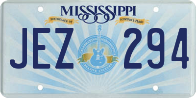 MS license plate JEZ294
