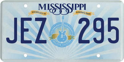 MS license plate JEZ295
