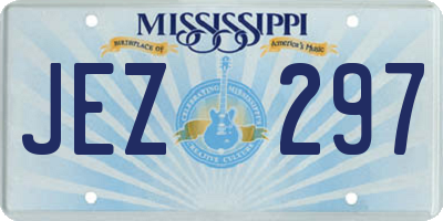 MS license plate JEZ297