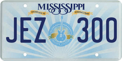 MS license plate JEZ300